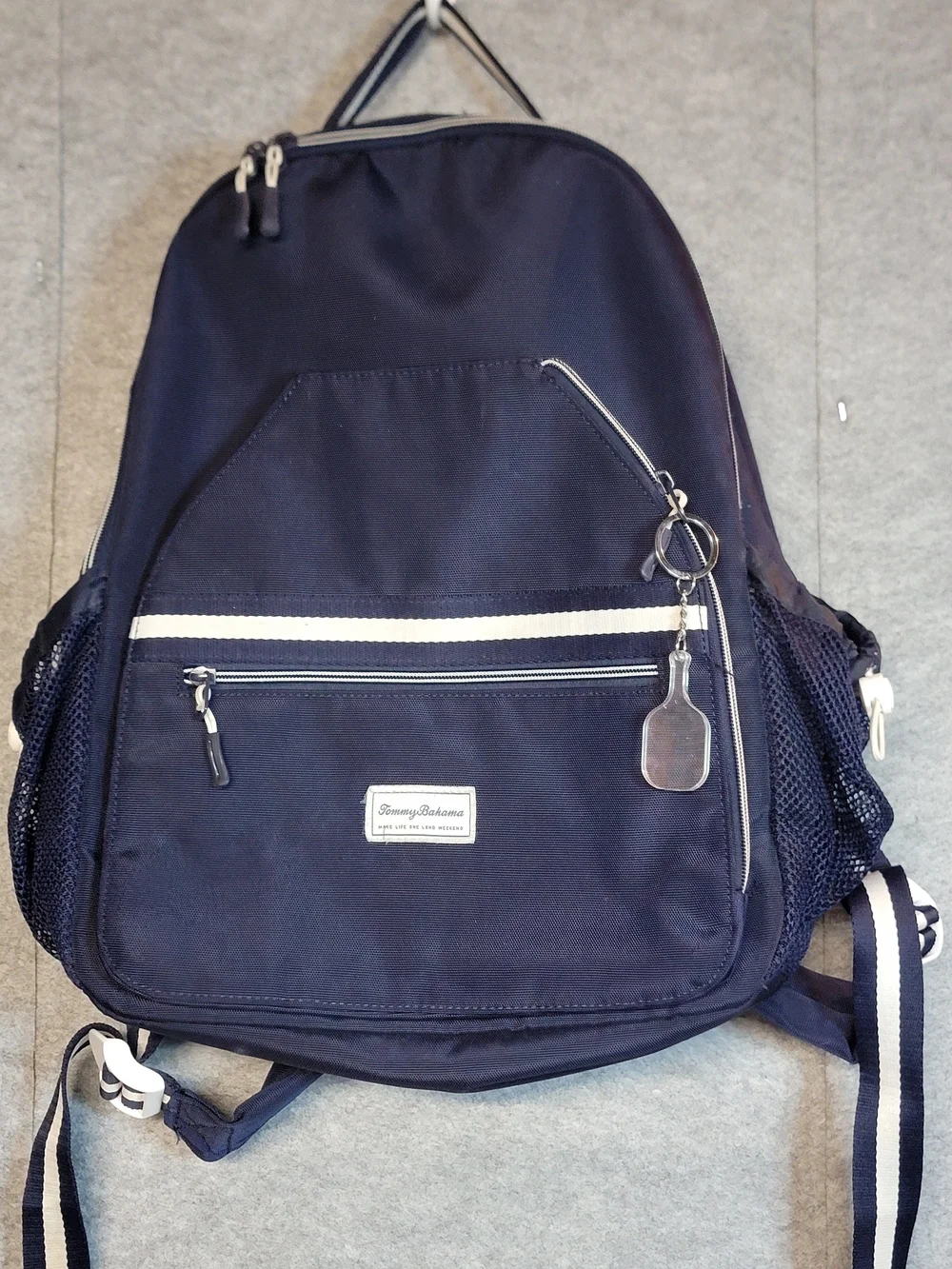 Tommy Bahama Pickle Ball Bag In Navy And White